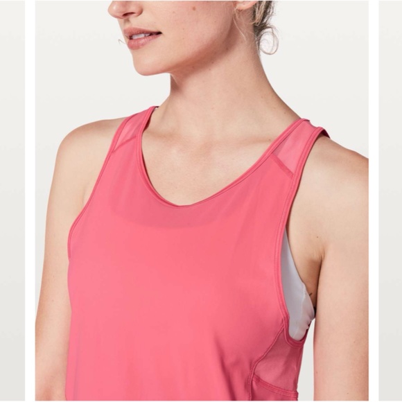 Lululemon Sculpt Tank II Slim Fit Racer Back Long Top Women Mesh Fishnet Back - Picture 7 of 16